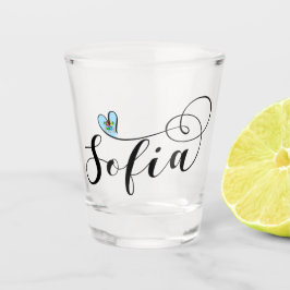 Copo De Shot Sofia Flag, I Heart Sofia, Bulgária