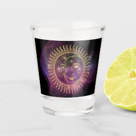 Copo De Shot Sol Celestial Roxo e Lua