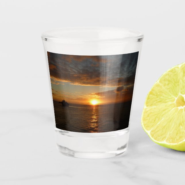 Copo De Shot Sol no Mar II - Capa de Mar Tropical (Frente)