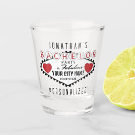 Copo De Shot Solteirão - Estilo Vegas - Vermelho
