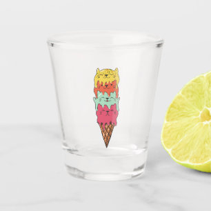 Copo De Shot Sorvete de Gato Kawaii Kittens