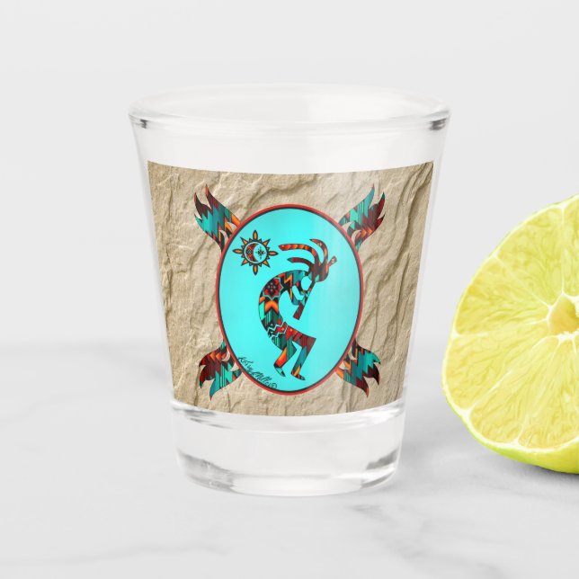 Copo De Shot Southwest Kokopelli E Sun Shot Glass (Frente)