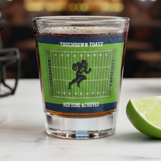 Copo De Shot Sporty Football Watch Party Touchdown Toast (Unique gift for dad, football game day shot glass)