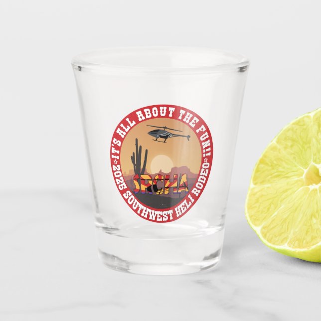 Copo De Shot SRCHA 2025 Southwest Heli Rodeo Shot Glass (Frente)