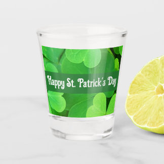 Copo De Shot St. Patrick's Day Green Shamrocks and Clovers     