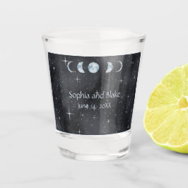 Copo De Shot Starry Night Moon Fases Zodiac Celestial Casamento