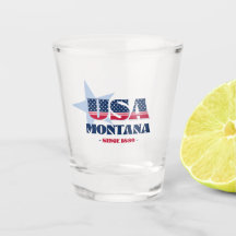 Stars, Stripes e Montana 1889 Shot glass