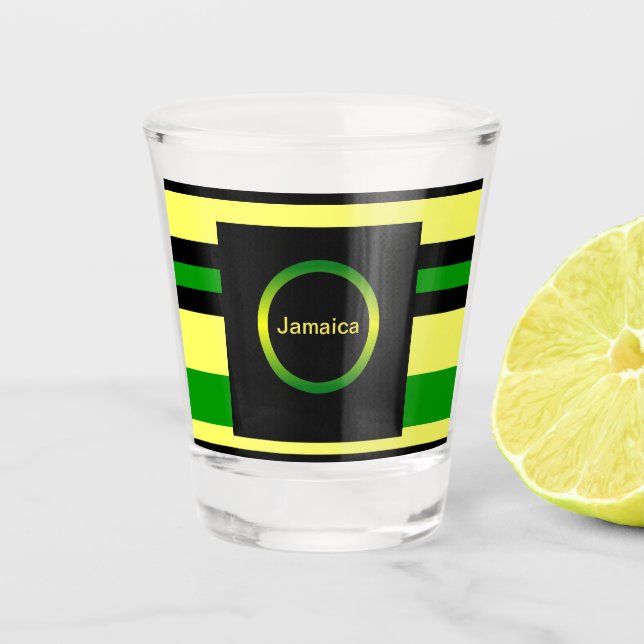 Copo De Shot Stripes inspiradas na Jamaica (Frente)