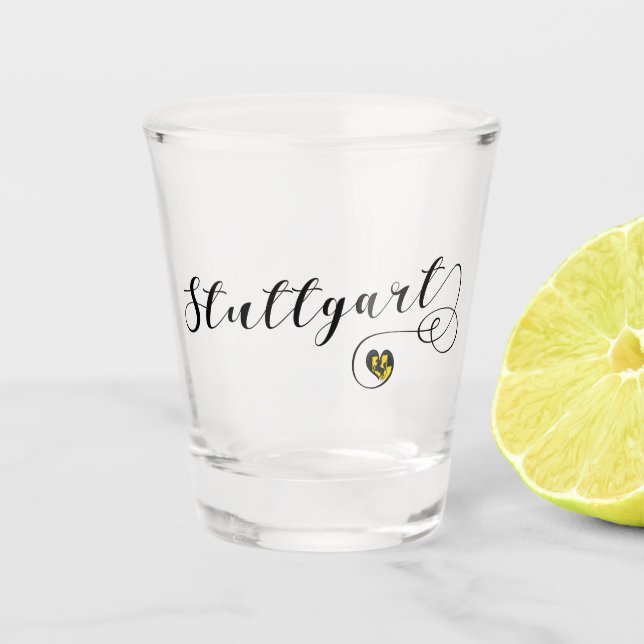 Copo De Shot Stuttgart Heart, Baden-Württemberg, Alemanha (Frente)