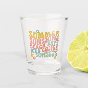 Copo De Shot Summer Say Retro Beach Pôrs do sol De Café