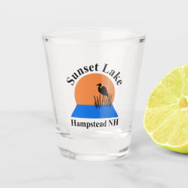 Copo De Shot Sunset Lake Shot Glass