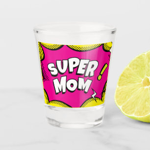 Copo De Shot "Super Mãe" Colorida Pop de BD