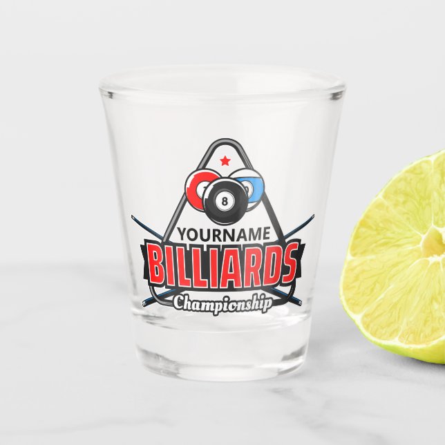 Copo De Shot Suporte para Tacos de Sinuca Personalizado com NOM (Frente)