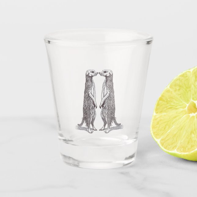 COPO DE SHOT SURICATA LOVE. MEERKAT LOVE. (Frente)