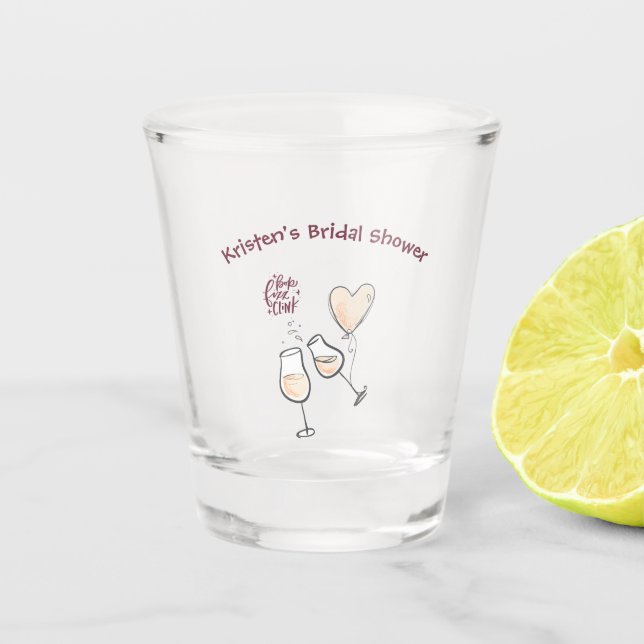 Copo De Shot Taça de Vinho Tilintando Nome Personalizado para C (Frente)
