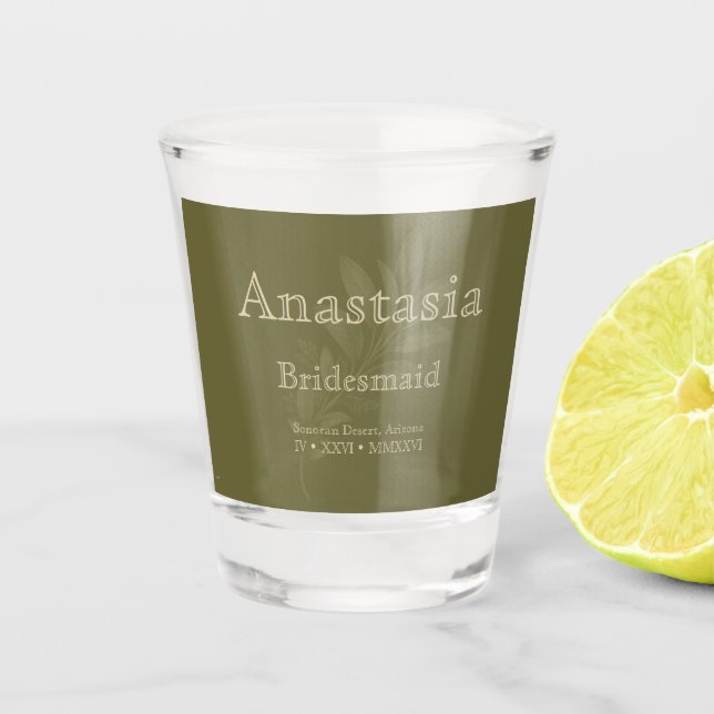 Copo De Shot Taça para Noiva Personalizada Sage (Frente)