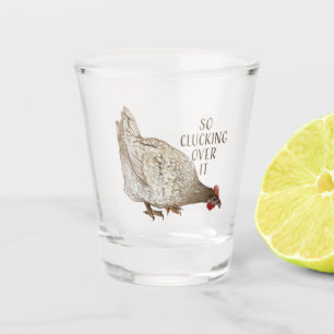 Copo De Shot Tão Dependido Disso! trocadilho com frango marrom