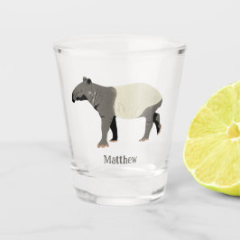 Copo De Shot Tapiro Malaio ou Asiático Ilustrado Personalizado
