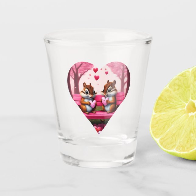 Copo De Shot Tardos fofos e corações de doce (Frente)