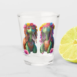 Copo De Shot Tartarugas Reggae – Vibrações da Ilha para Sempre.