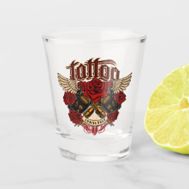 Copo De Shot Tatuagem Antiga Cultura Sub Rosa Nos Dedos 