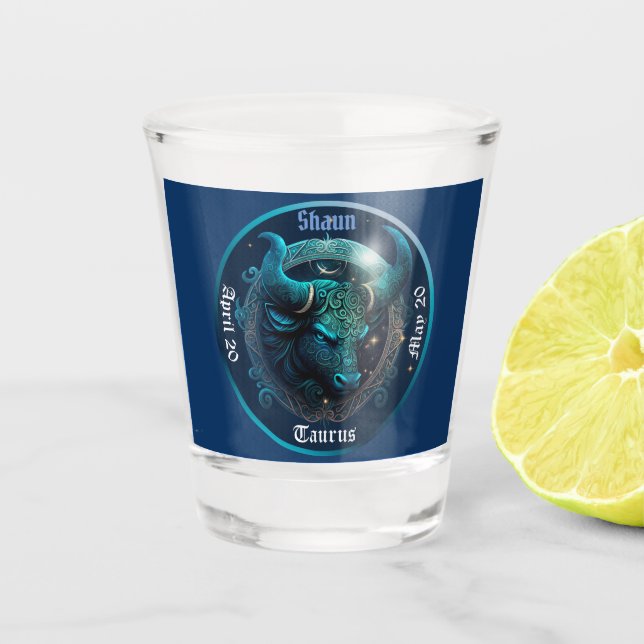 Copo De Shot Taurus Zodiac Personalizável (Frente)