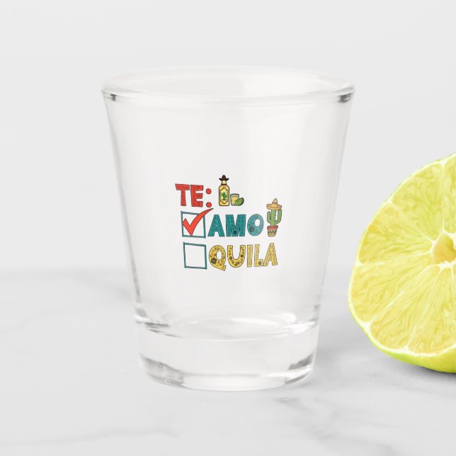 Copo De Shot Te Amo Tequila Cinco De Mayo Funny (Frente)