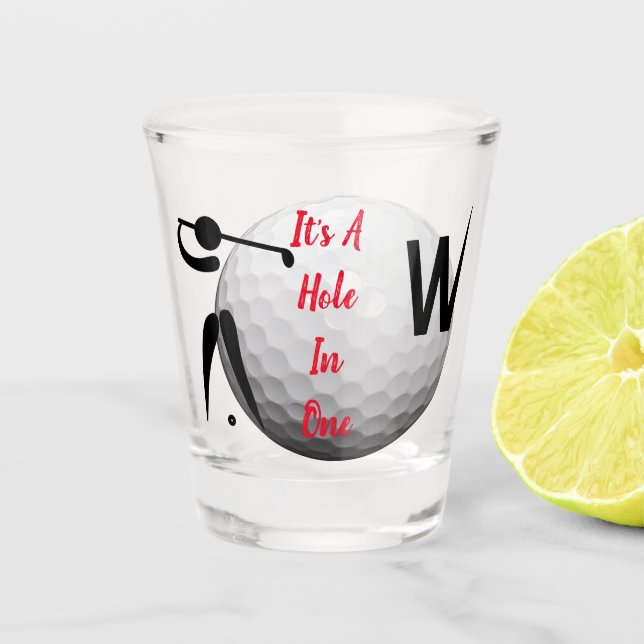 Copo de Shot Tema Bola de Golfe Personalizado Dive (Frente)