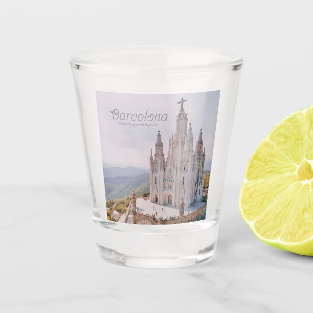 Copo De Shot Templo de Espanha de Barcelona Expiatori del Sagra (Frente)