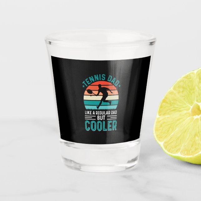 Copo De Shot Tennis Dad Retro Sunset (Frente)