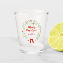 Copo De Shot Terra e estrelas de Natal elegantes