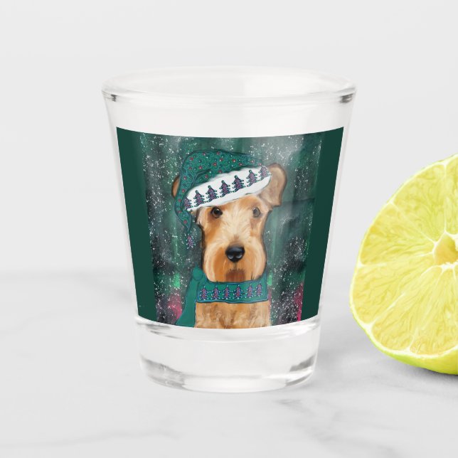 Copo De Shot Terrier Airedale  (Frente)