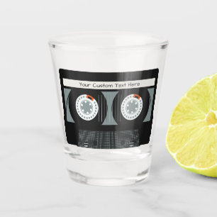 Copo De Shot Texto personalizado da Fita de Caseta Retroativa