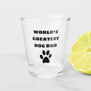 Copo De Shot Texto Personalizado do Maior Pai de Cachorro do Mu