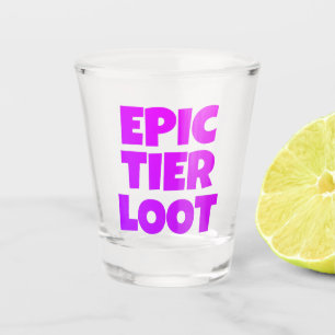 Copo De Shot Texto Roxo Do Jogador De Escala Epic