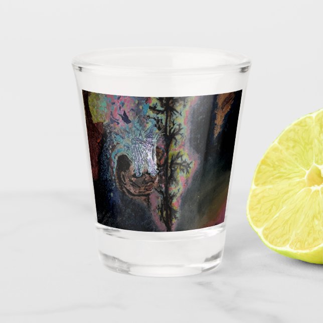 Copo De Shot Thaddeus & Crimson Design de Pintura (Frente)