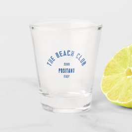 Copo De Shot The Beach Club Positano Blue Custom Crest