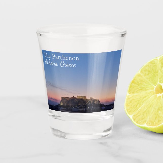 Copo De Shot The Parthenon Athens Greece Sunset Souvenir (Frente)