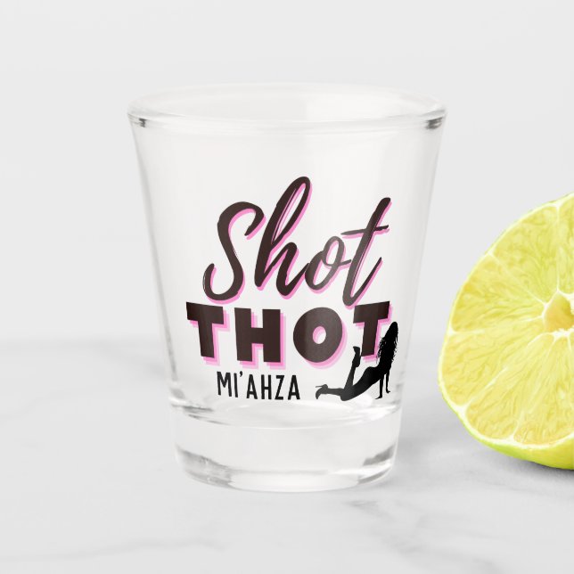 Copo De Shot Thot do hot | Engraçado | Vidro "Shot" (Frente)