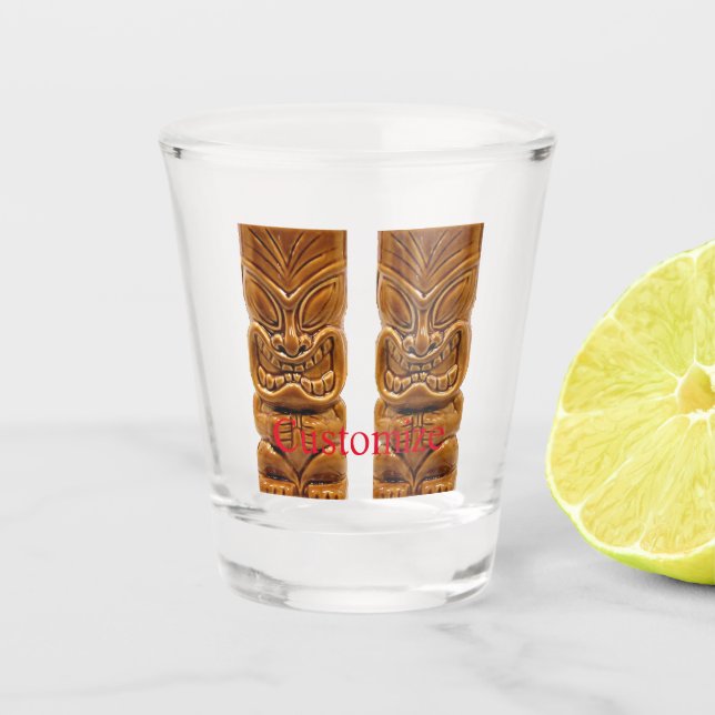 Copo De Shot Thunder_Cove da Escultura Tiki Dourada (Frente)