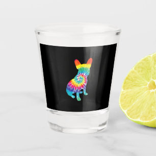 Copo De Shot Tie Dye Hippie French Bulldog Gift For Dog Lover