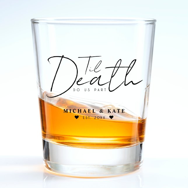 Copo De Shot Til Death Nos Parte Wedding (Til Death Do Us Part Wedding Shot Glass)