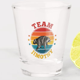 Copo De Shot Time Jimothy o Mapache Lenda Ouro Azul Vermelho