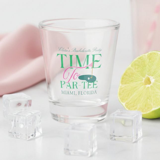 Copo De Shot Time to Par-Tee Golf Bachelorette (Time to Par-Tee Golf Bachelorette Shot Glass)