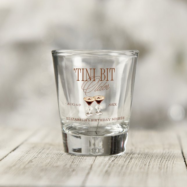 Copo De Shot 'Tini Bit Older Espresso Martini Aniversário (Criador carregado)