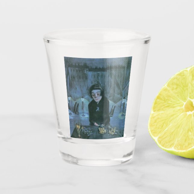 Copo De Shot Tired Flower Girl (por Walter Gramatté) (Frente)