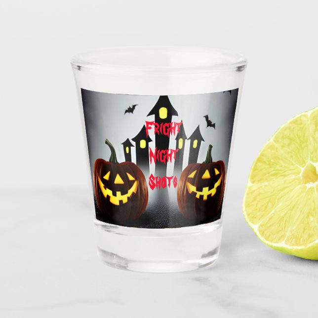 Copo De Shot Tiros da Noite Assustadora Abóbora de Halloween As (Frente)