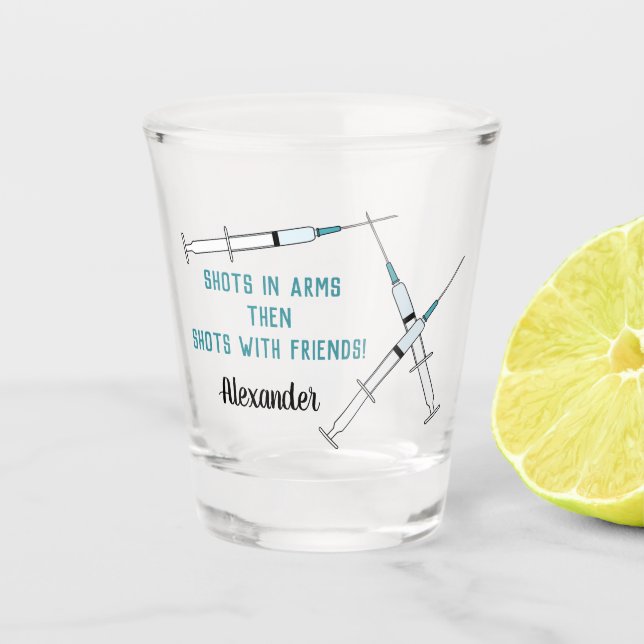 Copo De Shot Tiros de COVID em Armas e disparos com amigos (Frente)