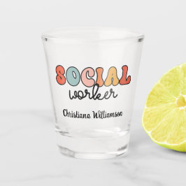 Copo De Shot Trabalhador Social Retroativo Personalizado