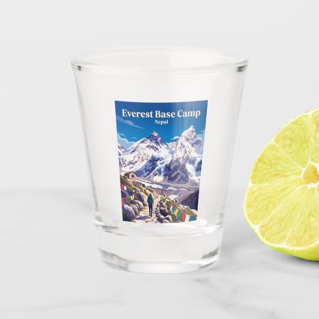 Copo De Shot Trekking do Campo Base do Everest Nepal (Frente)